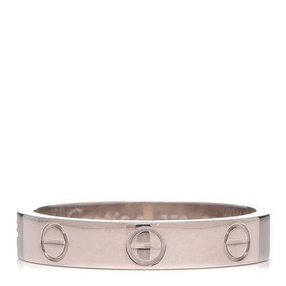 Cartier 18K White Gold 3.5mm LOVE Wedding Band Ring 53 6.25 1 of 8