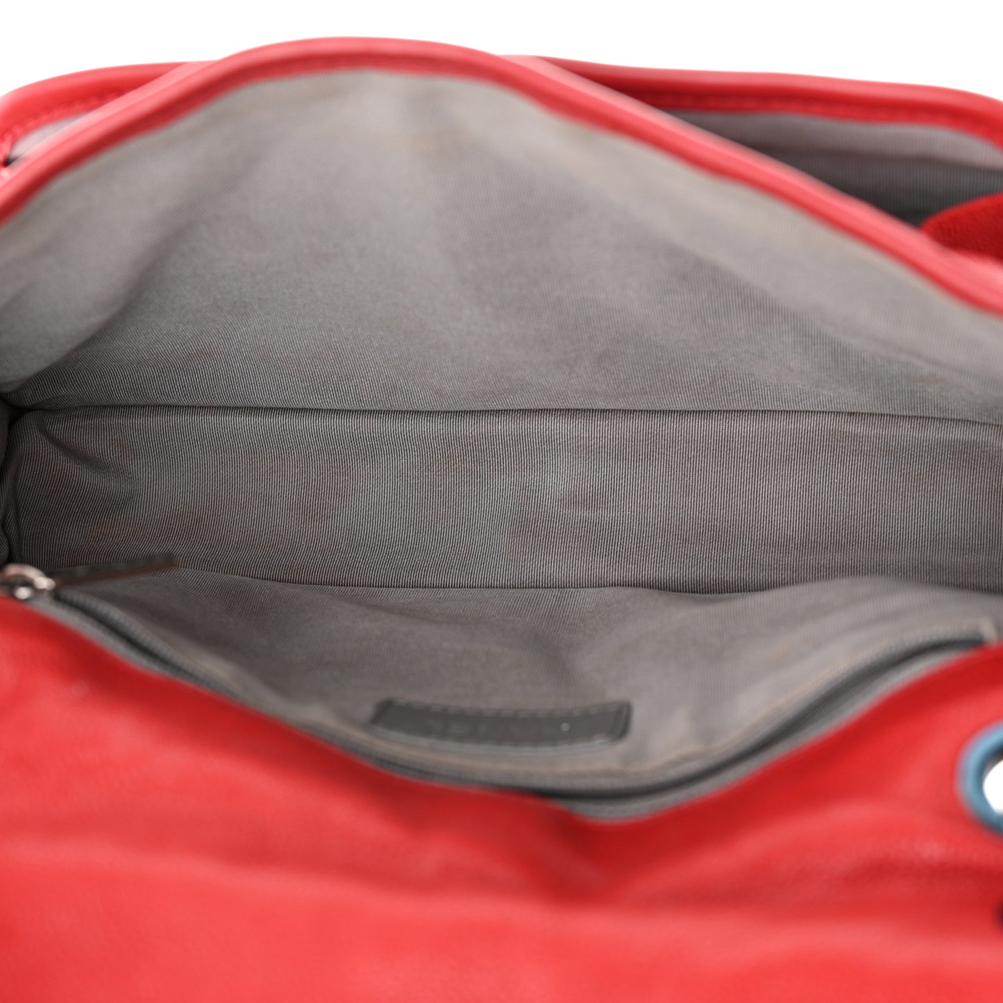 Caviar Quilted Large French Riviera Flap Red