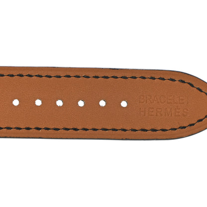 Hermes Epsom Heure H Hour Watch PM Double Tour Strap Black 6 of 8
