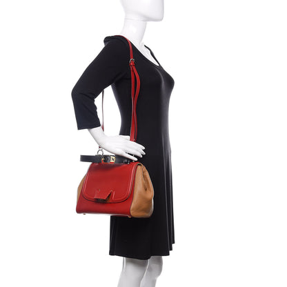 Fendi Cuoio Suede Silvana Bag Cammello Rosso Black Cuoio 2 of 12