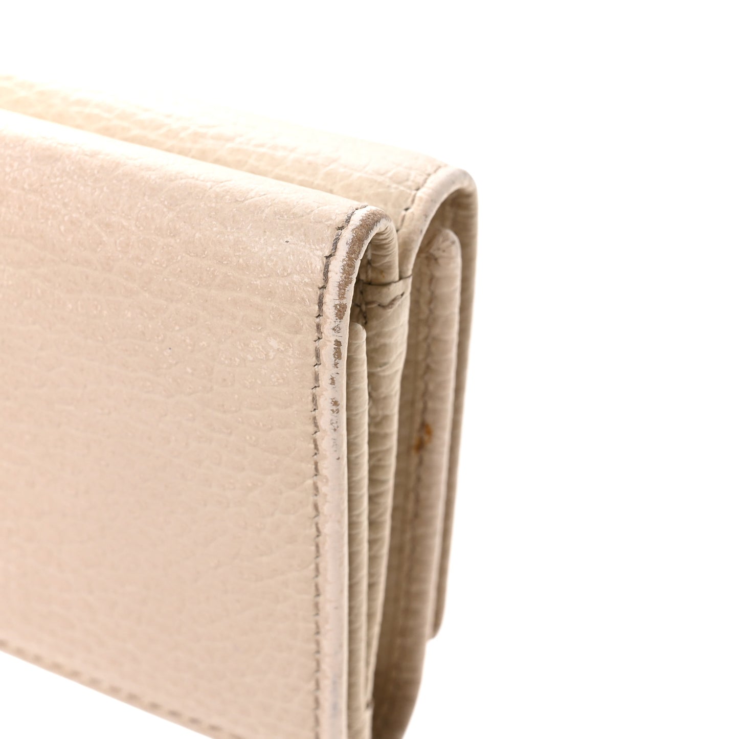 Dollar Calfskin GG Marmont Wallet Mystic White