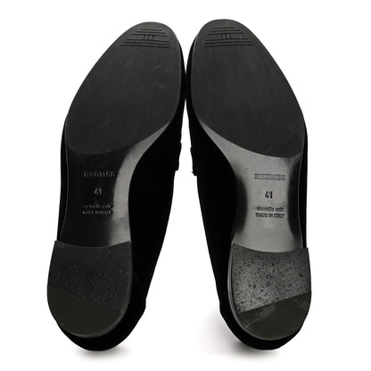 Hermes Velvet Womens Paris Loafers 41 Black 6 of 10