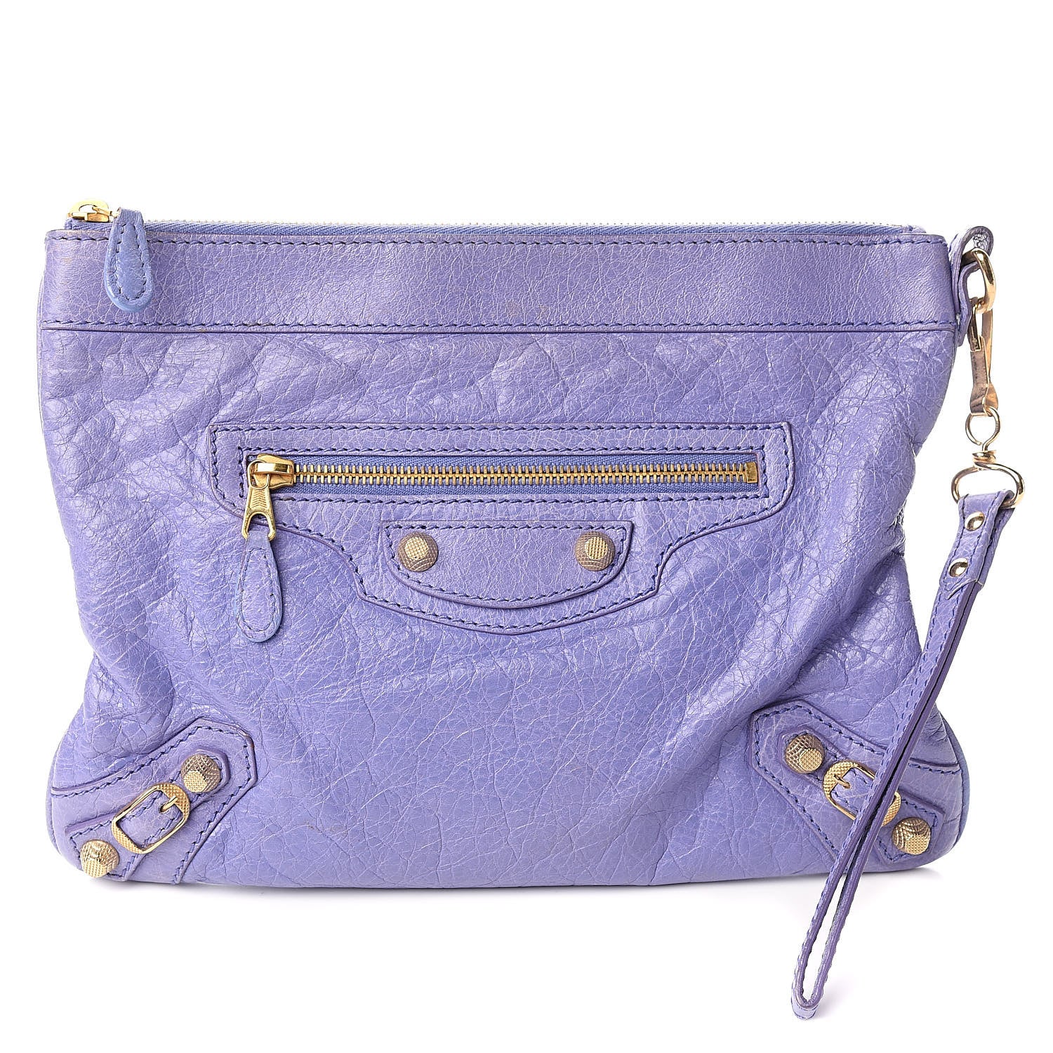 Balenciaga Agneau Giant 12 Gold Hardware Flat Handle Clutch Mauve 1 of 7