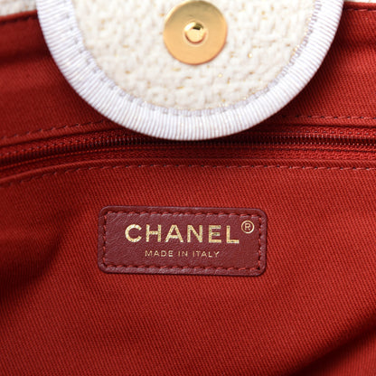Chanel Lurex Boucle Medium Deauville Tote White 8 of 10