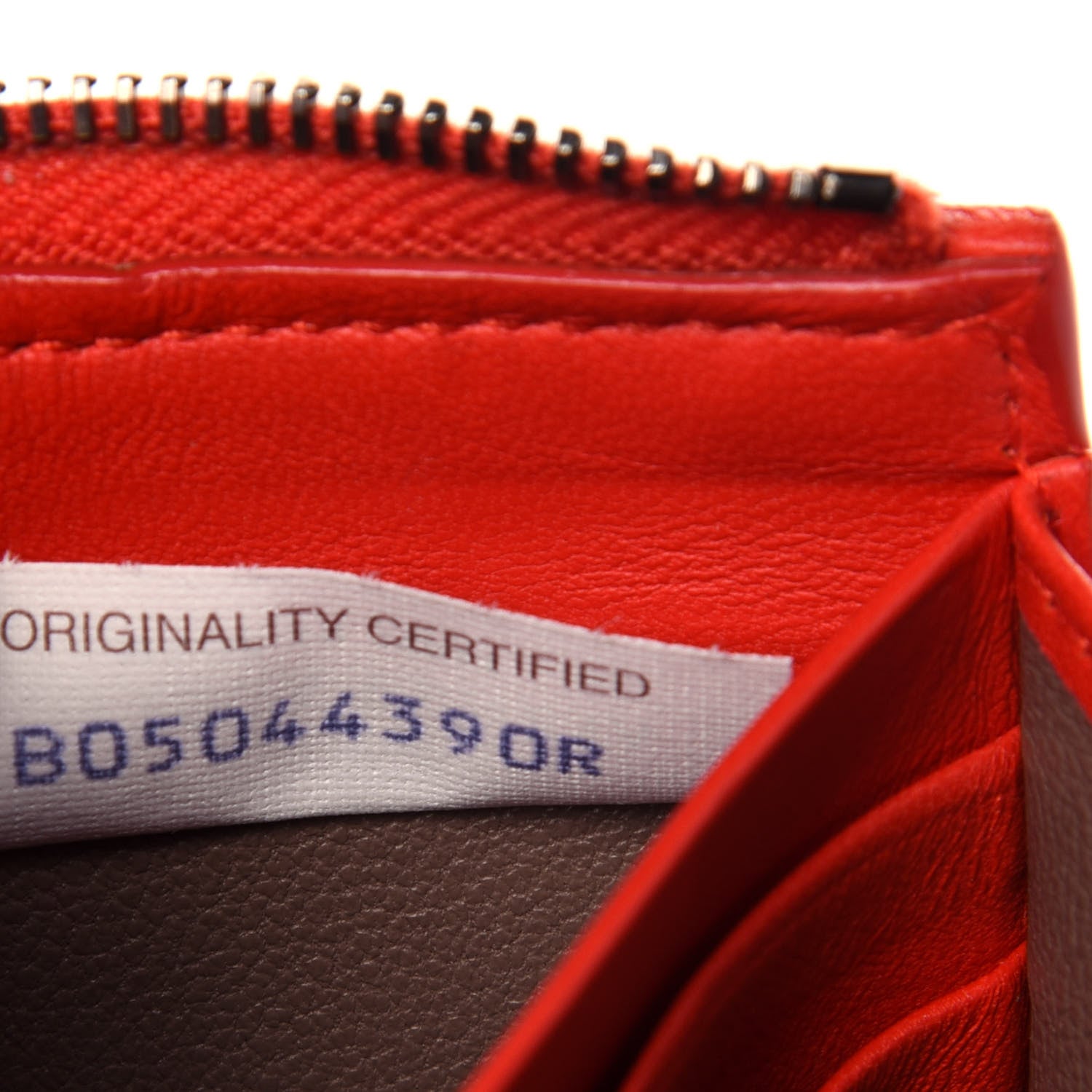 Bottega Veneta Nappa Intrecciato Half Zip Around Wallet Red 8 of 11