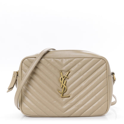 Saint Laurent Calfskin Matelasse Monogram Lou Camera Bag Dark Beige 1 of 10