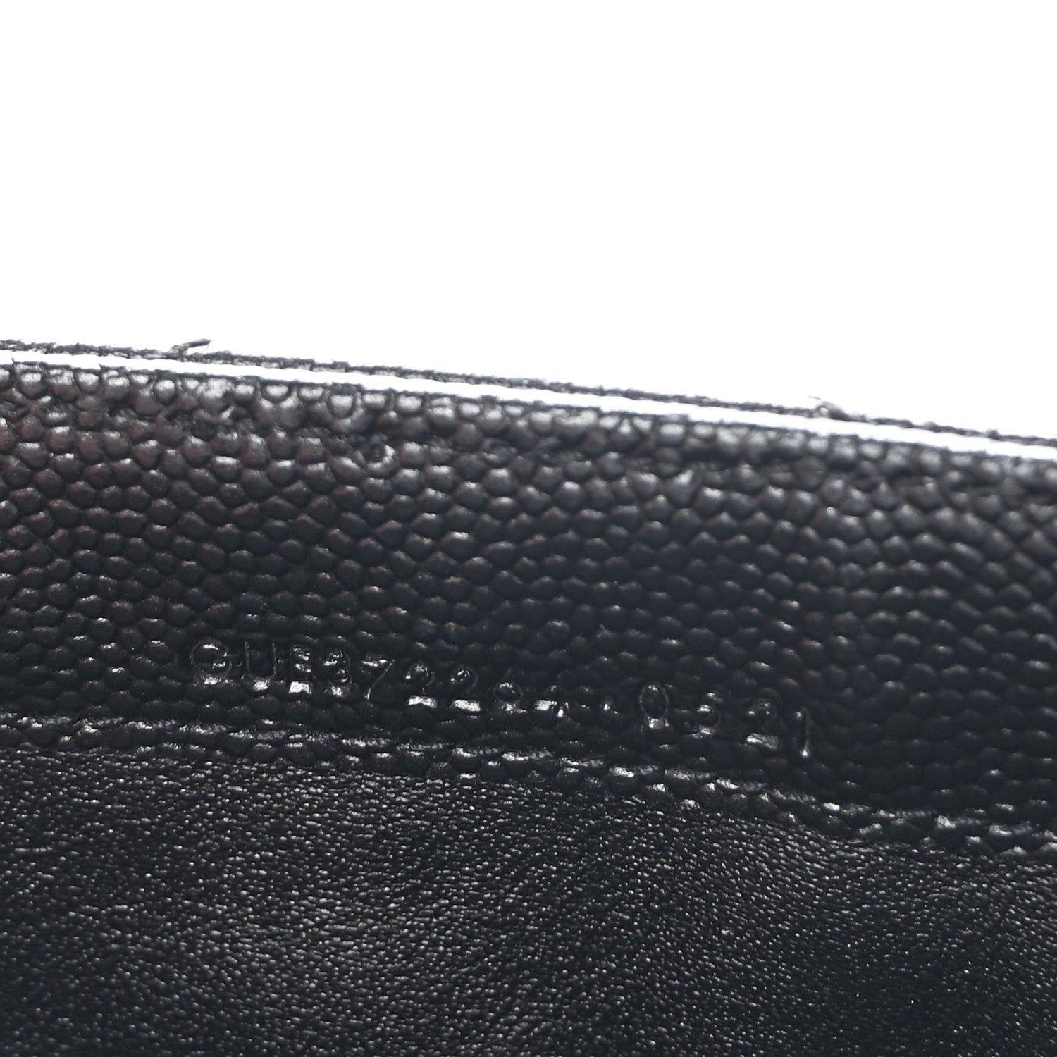 Saint Laurent Grain De Poudre Matelasse Chevron Monogram Flap Wallet Black 8 of 9