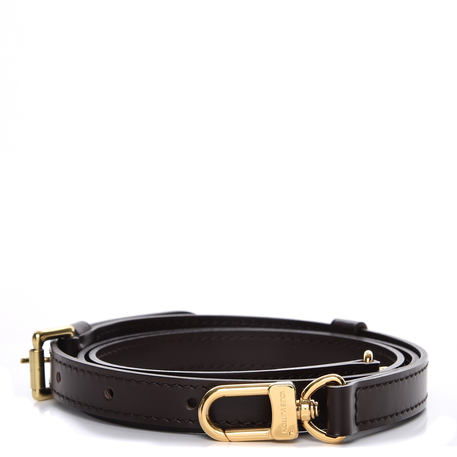 Louis Vuitton Calfskin 16mm Adjustable Shoulder Strap Brown 1 of 5