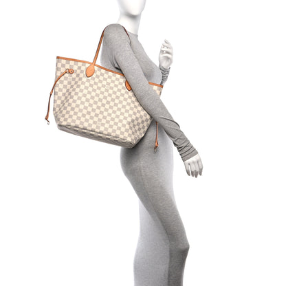 Louis Vuitton Damier Azur Neo Neverfull MM Rose Ballerine 2 of 13