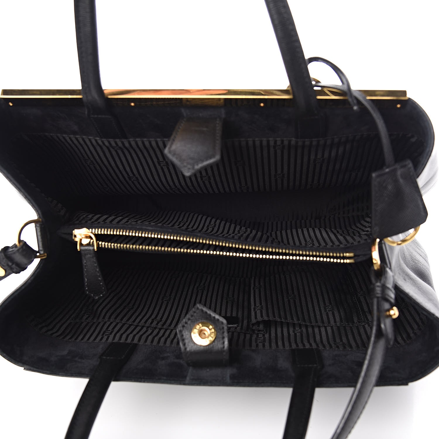 Fendi Vitello Elite Regular 2Jours Tote Black 5 of 12