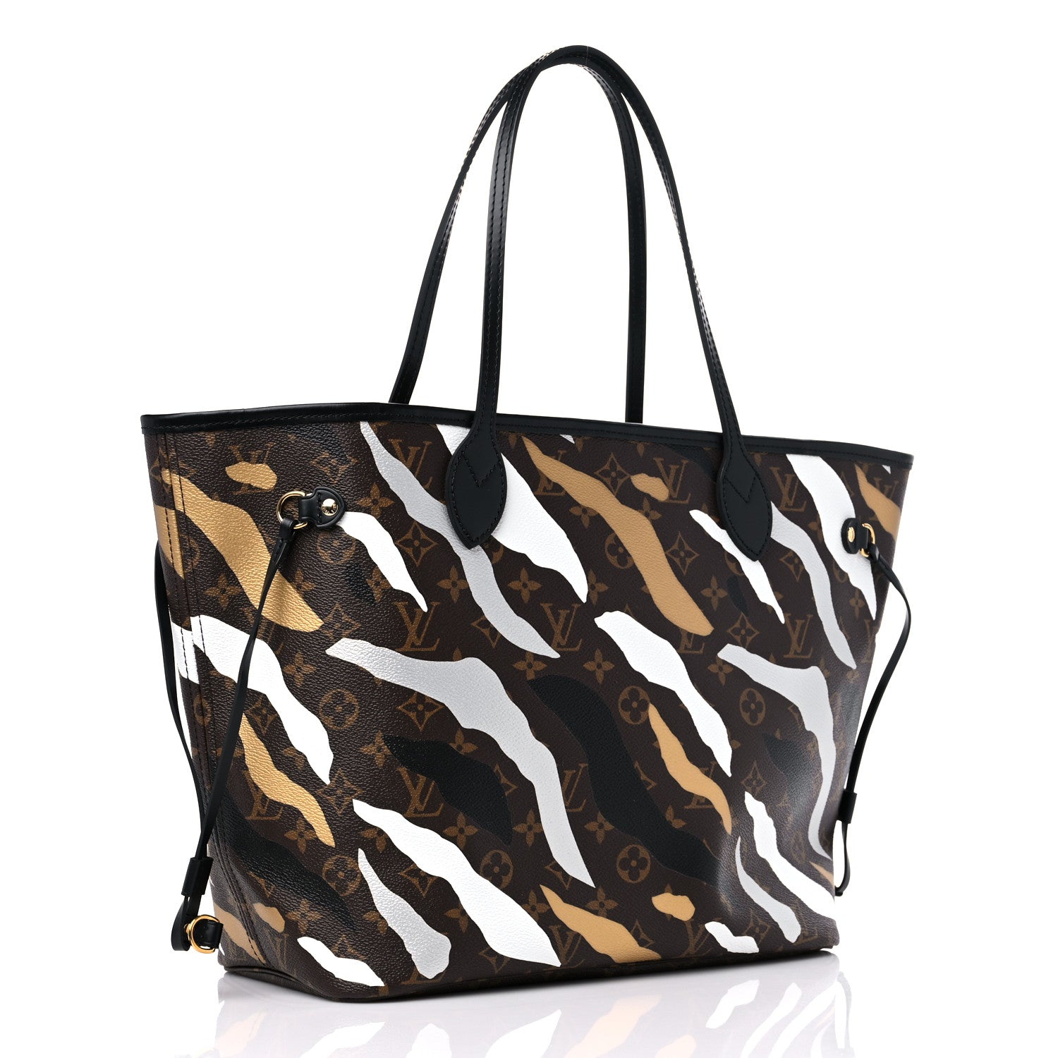 Louis Vuitton X LOL Monogram Neverfull MM Gold Silver 4 of 10