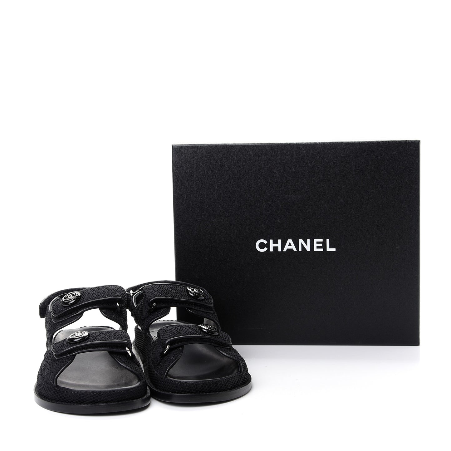Fabric Velcro Dad Sandals 40 Black