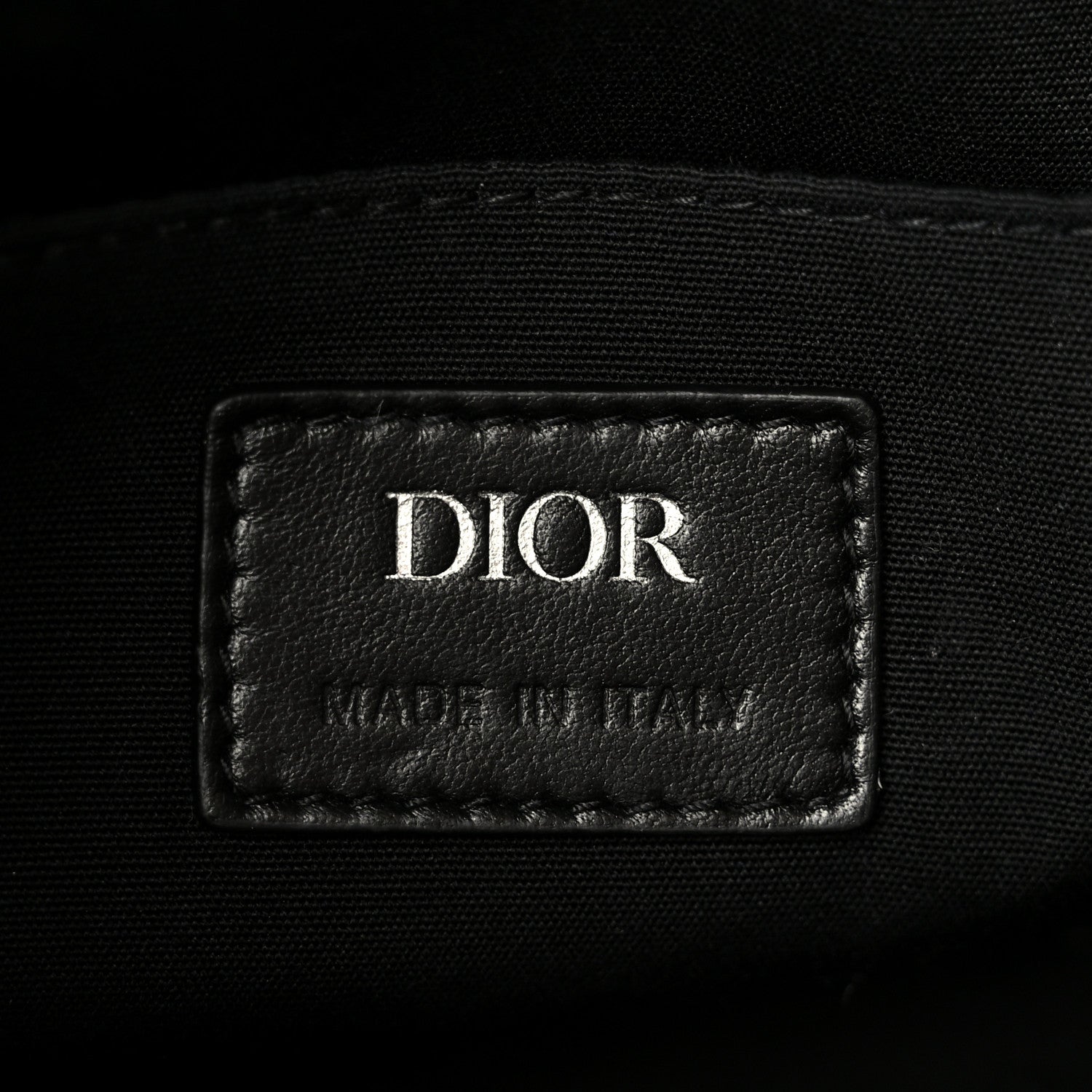 Christian Dior Oblique Jacquard Grained Calfskin Lingot Toiletry Case Blue Black 6 of 9