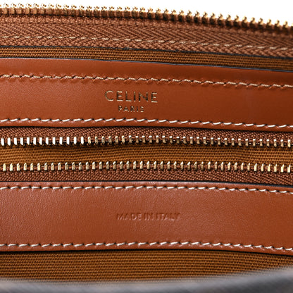 Celine Triomphe Canvas Calfskin Boston Bag Tan 6 of 17