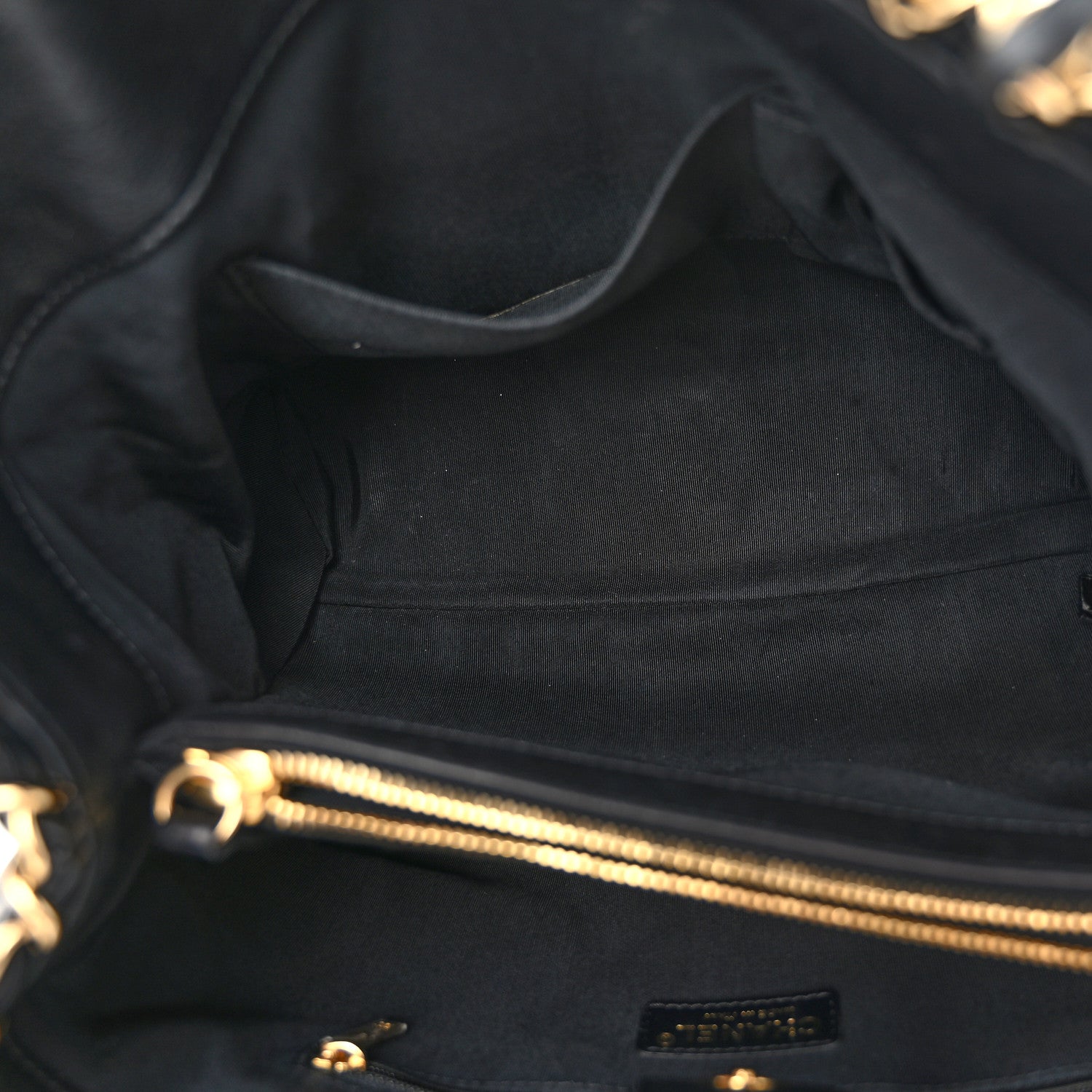 Chanel Calfskin Quilted Small Chain Me Tote Black 5 of 10