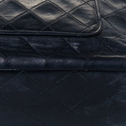 Chanel Lambskin Quilted Medium Single Flap Navy Blue 15 of 15