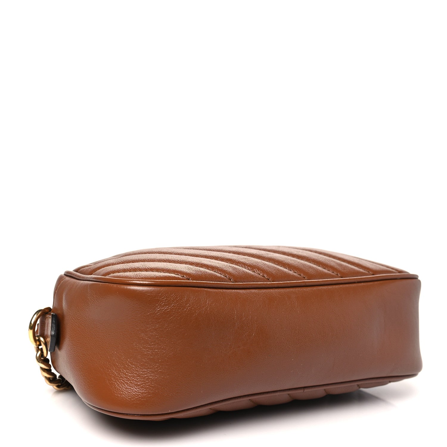 Gucci Glazed Calfskin Matelasse Diagonal Small GG Marmont Chain Shoulder Bag Cuir 4 of 13