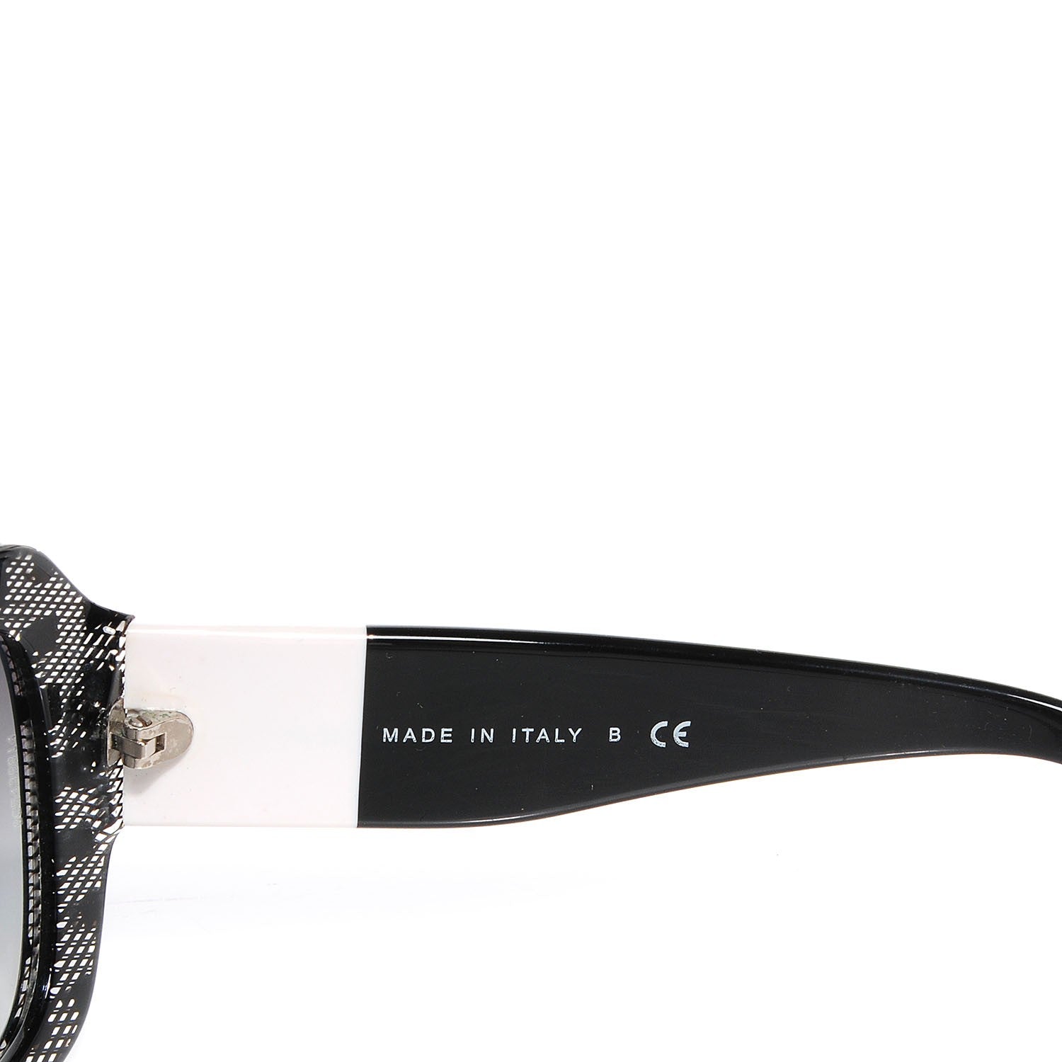 Chanel Acetate CC Lace Effect Sunglasses 5146 Black White 4 of 6