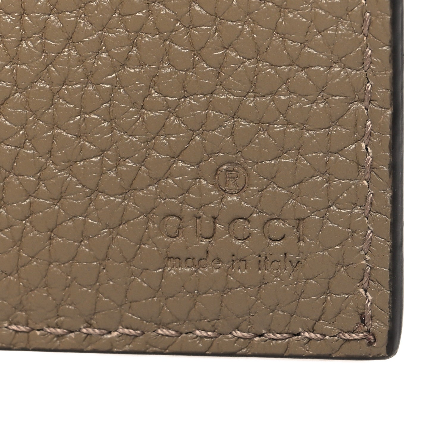 Gucci Piuma Calfskin Jumbo GG Embossed Card Case Taupe 6 of 7