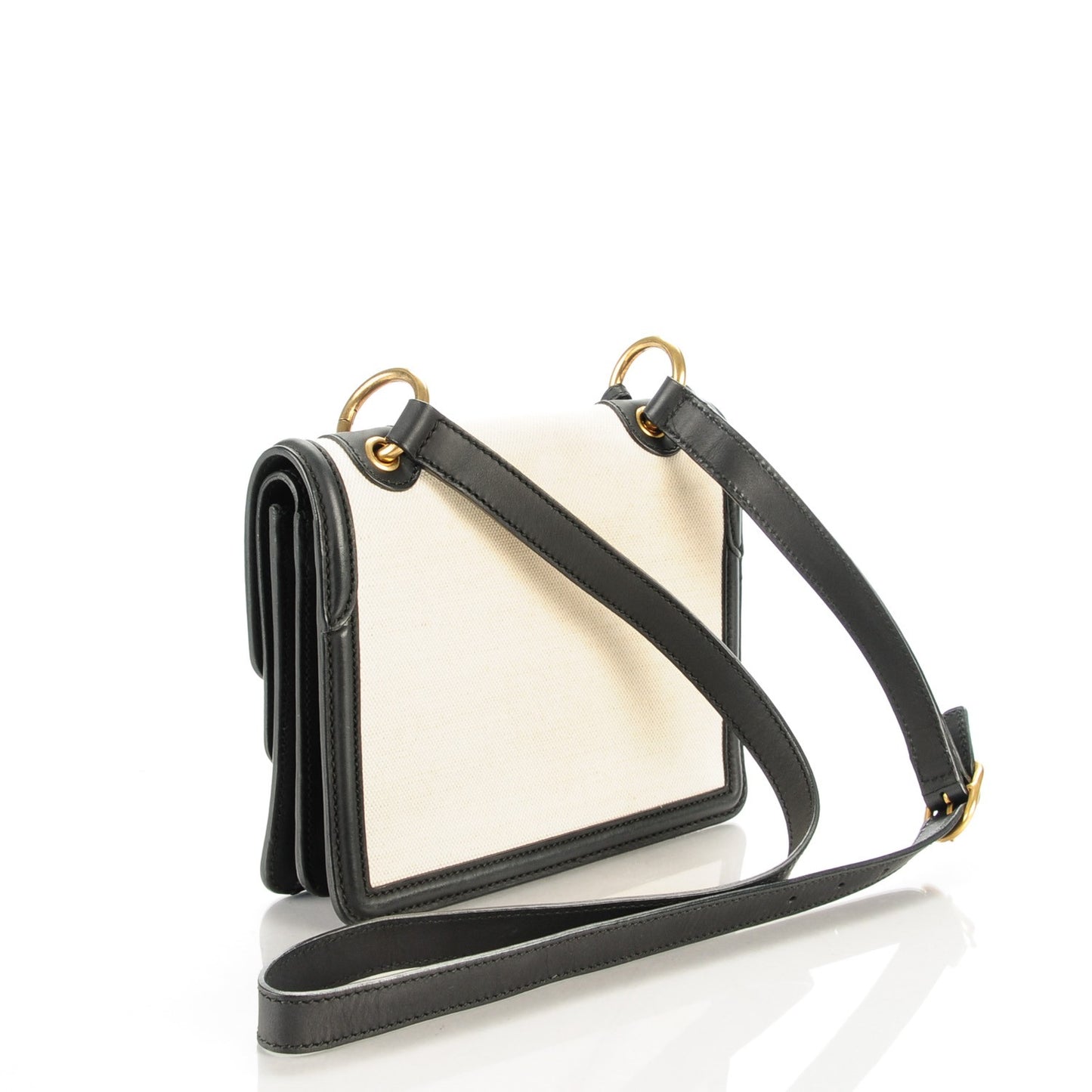 Canvas Small Derby Shoulder Bag Black