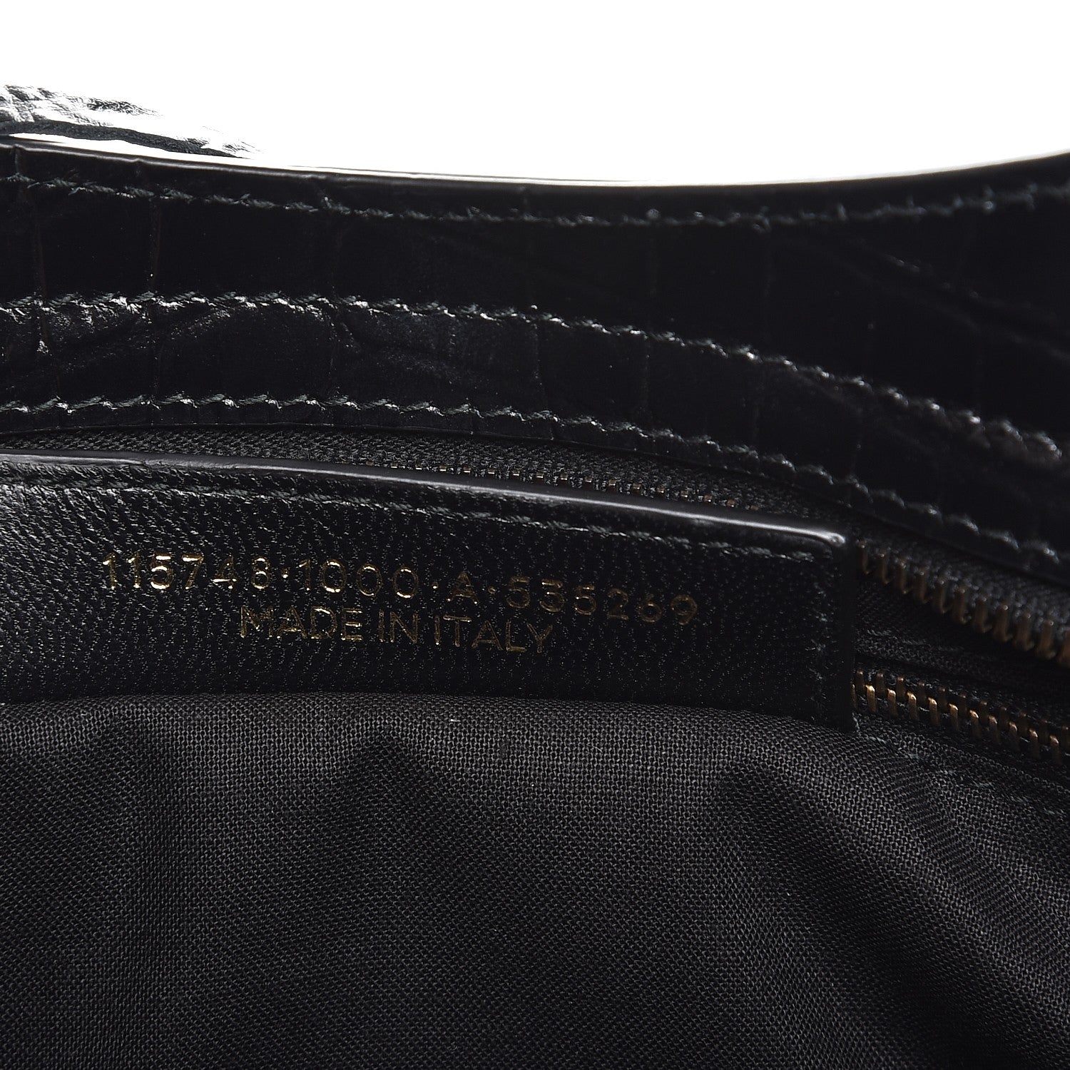 Balenciaga Calfskin Crocodile Embossed Classic Hardware City Black 10 of 10