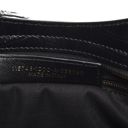 Balenciaga Calfskin Crocodile Embossed Classic Hardware City Black 10 of 10