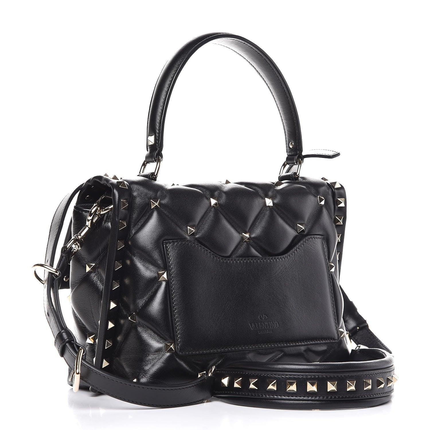 Valentino Garavani Nappa Medium Candystud Top Handle Bag Black 4 of 10