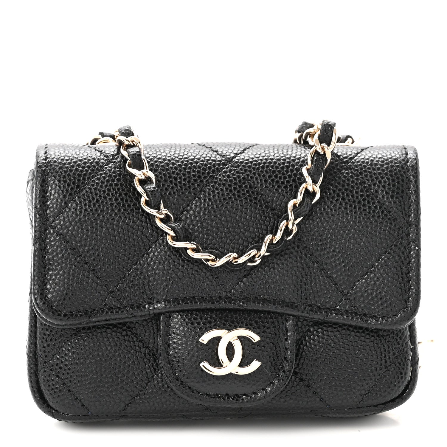 Chanel Caviar Quilted Mini Chain Belt Bag Black 1 of 9