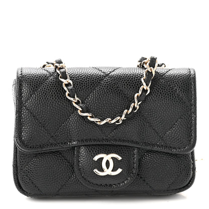 Chanel Caviar Quilted Mini Chain Belt Bag Black 1 of 9
