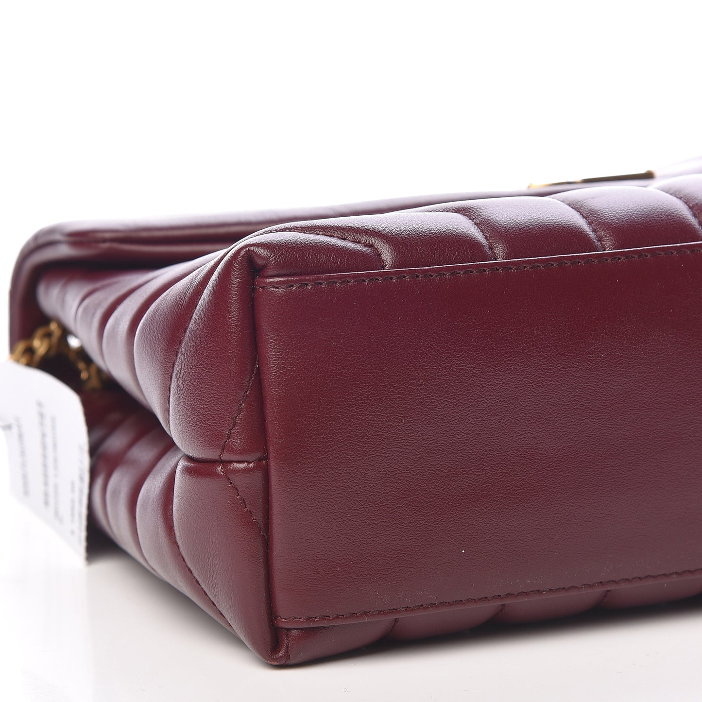 Calfskin Y Quilted Monogram Small Loulou Chain Satchel Dark Legion Red