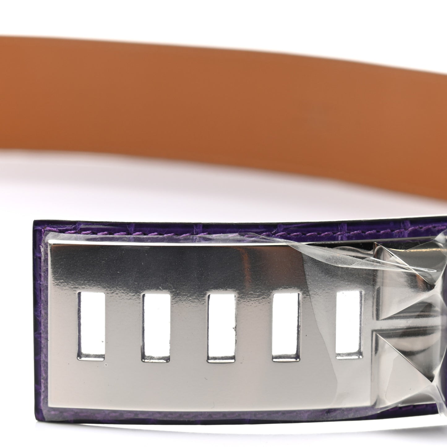 Shiny Porosus Crocodile Collier de Chien CDC Belt 85 Ultraviolet