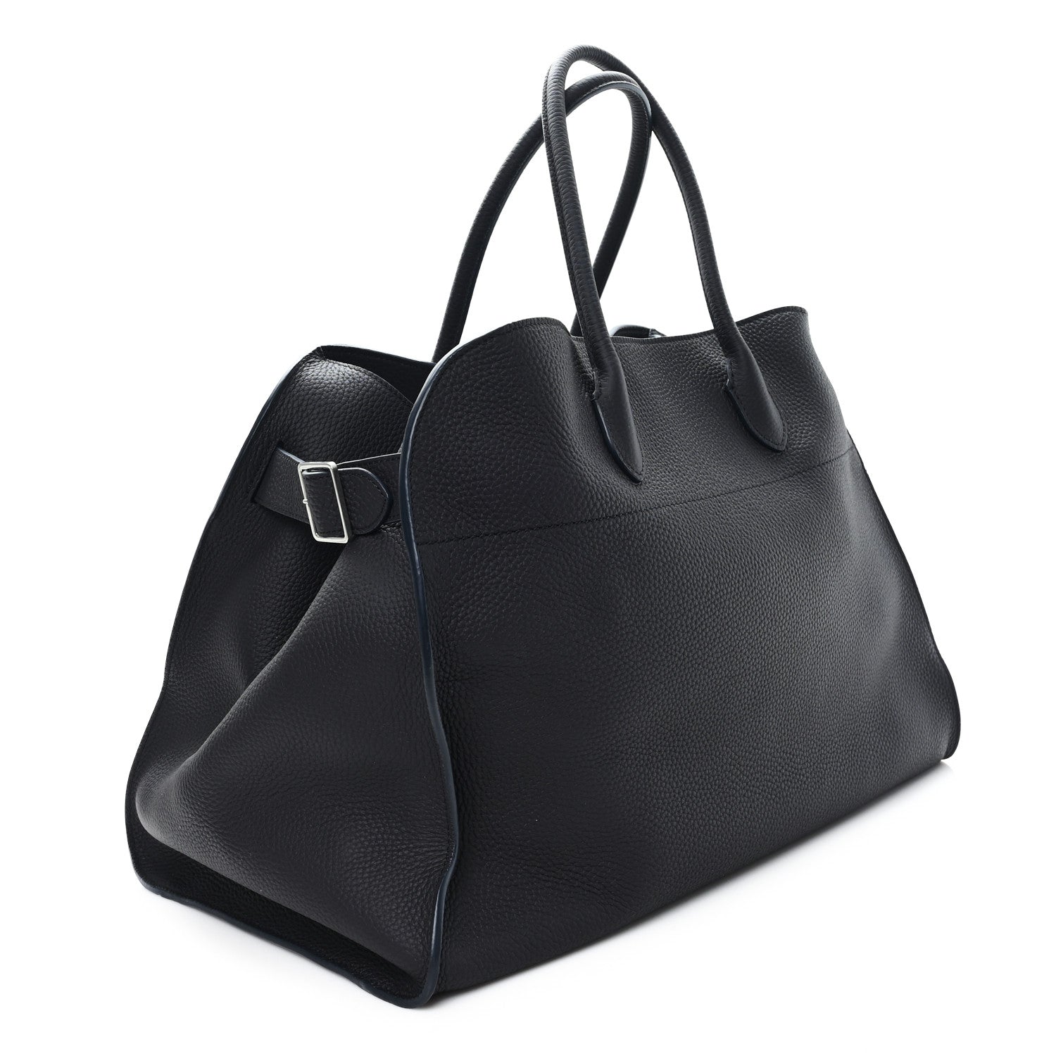 The Row Grained Calfskin Soft Margaux 17 Midnight 2 of 10