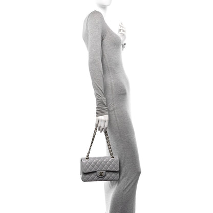 Chanel Caviar Quilted Small Double Flap Grey 2 of 10
