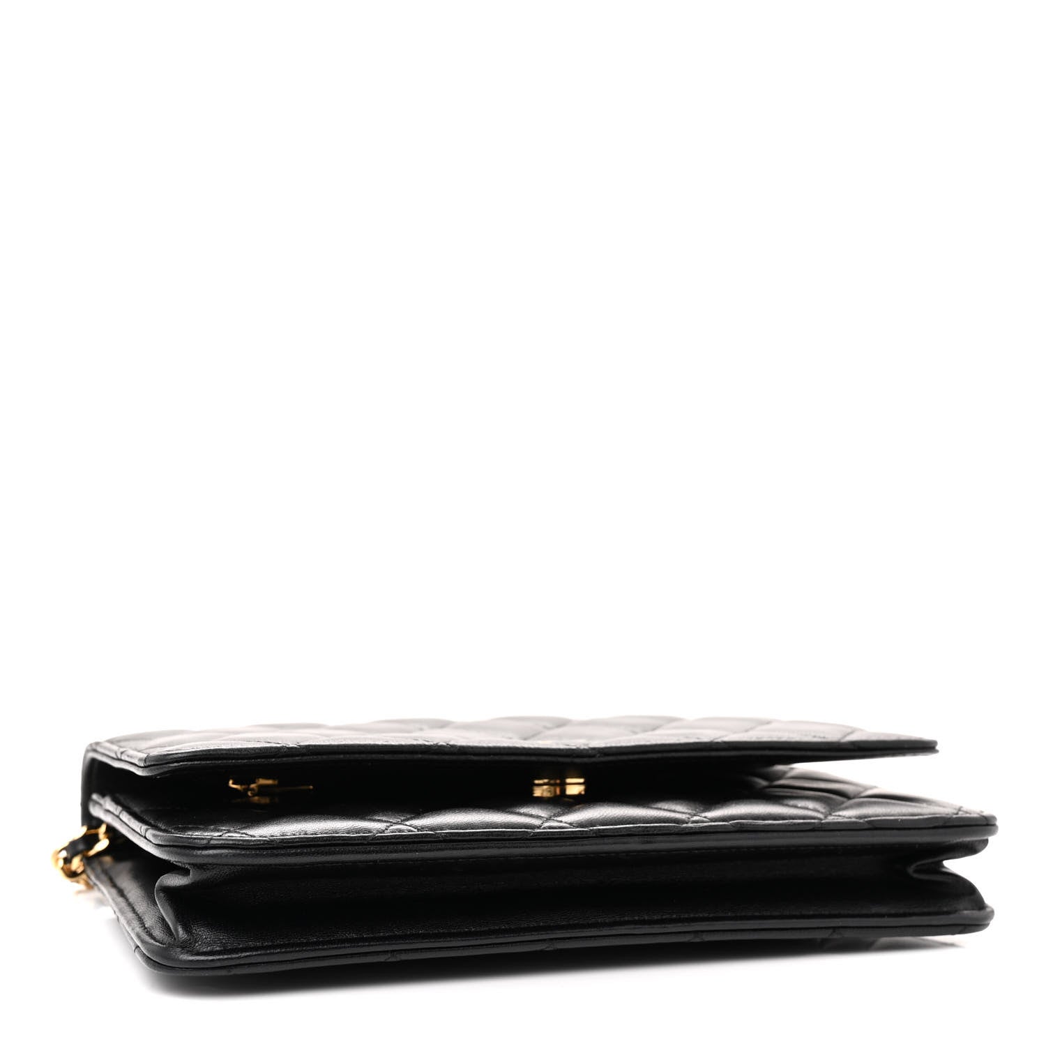 Chanel Lambskin Quilted Wallet On Chain WOC Black 4 of 11