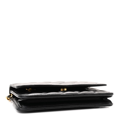 Chanel Lambskin Quilted Wallet On Chain WOC Black 4 of 11