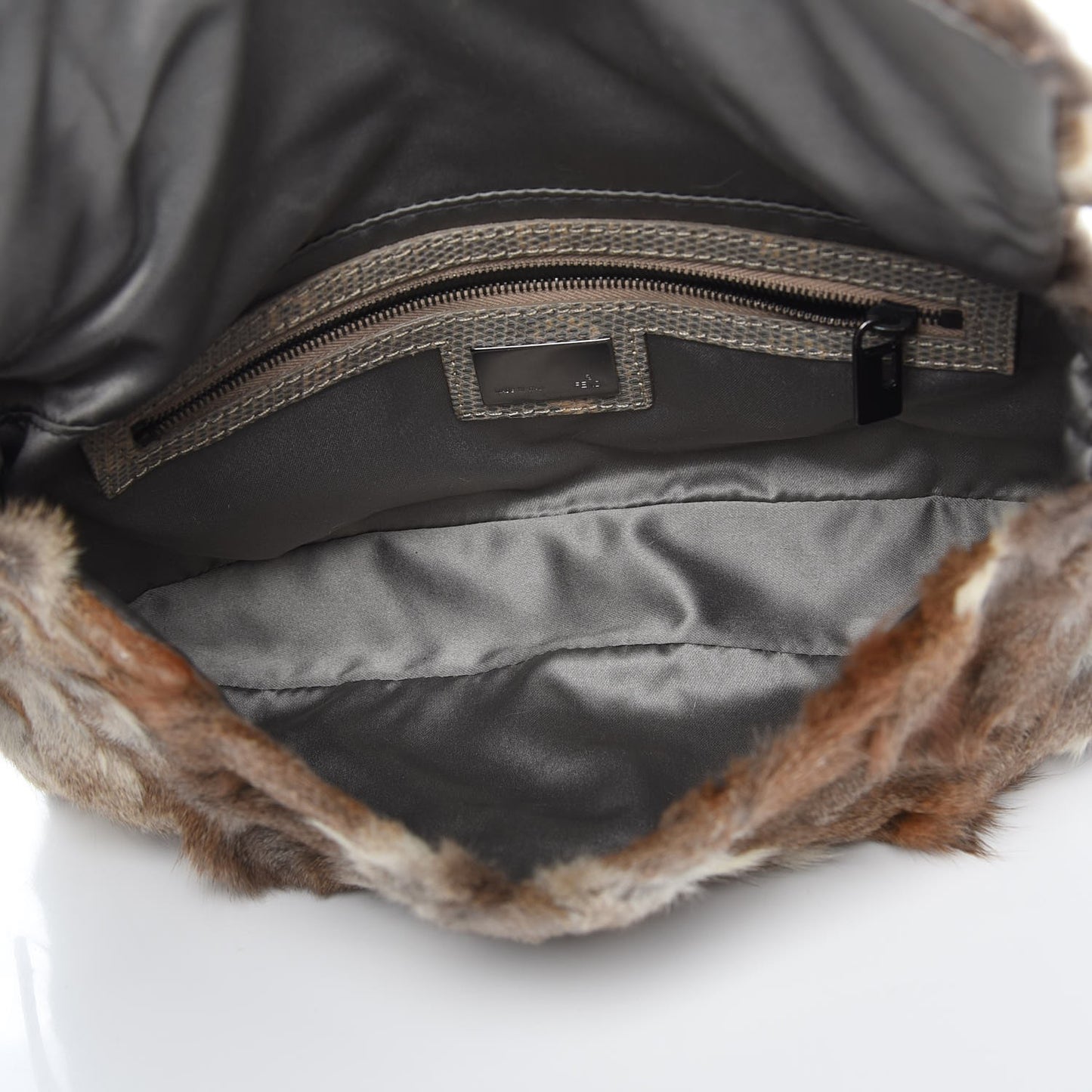 Rabbit Fur Crystal Baguette