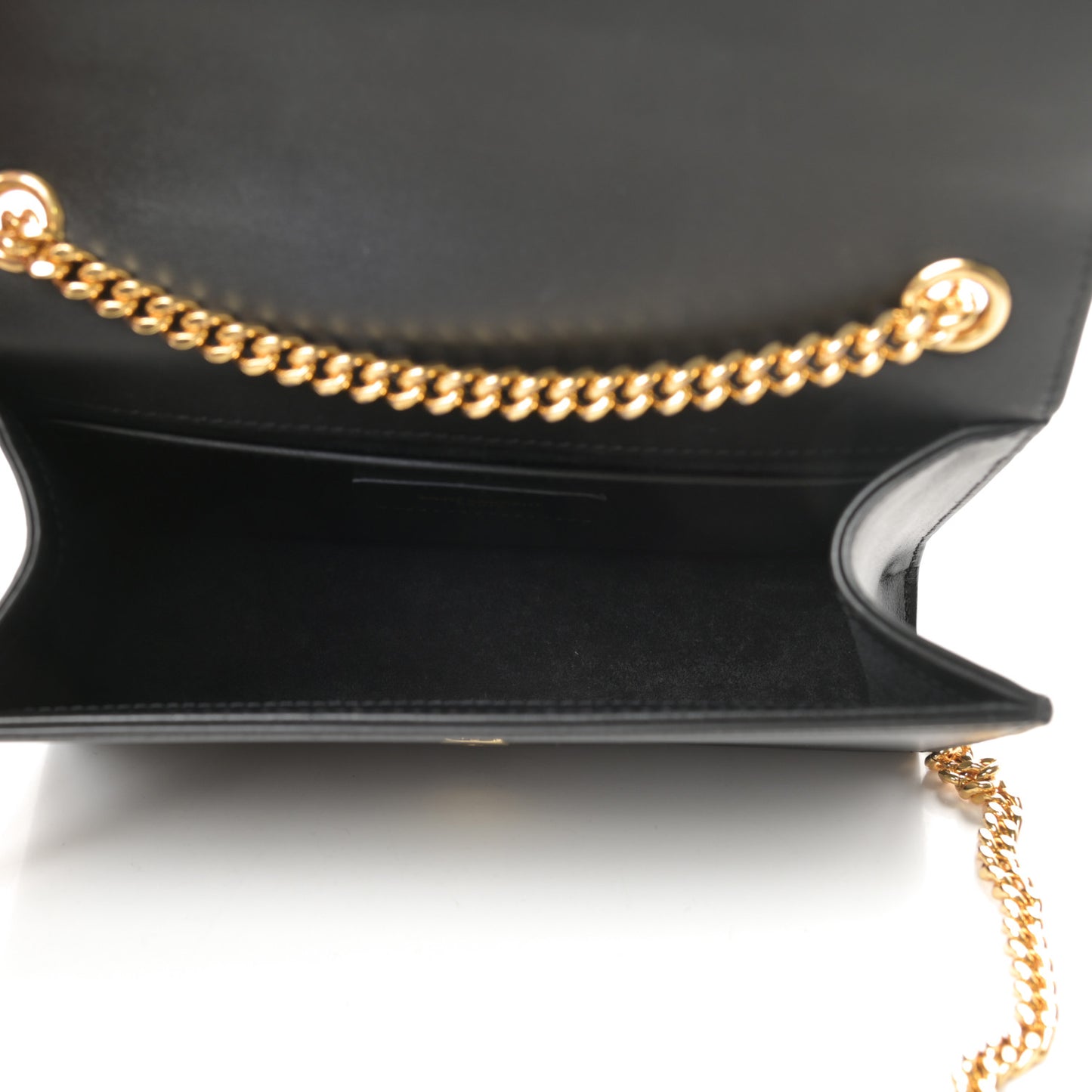 Smooth Calfskin Small Classic Monogram Kate Tassel Satchel Black