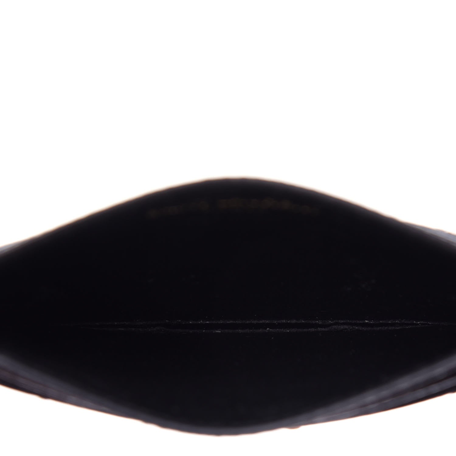 Saint Laurent Grain De Poudre Matelasse Chevron Monogram Credit Card Case Black 5 of 8