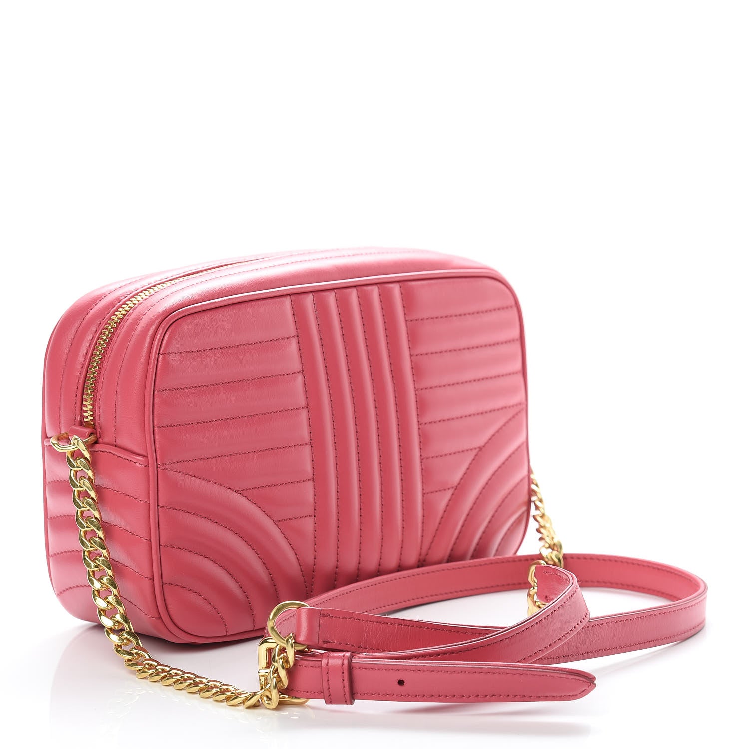 Prada Soft Calfskin Diagramme Crossbody Bag Peonia 3 of 11