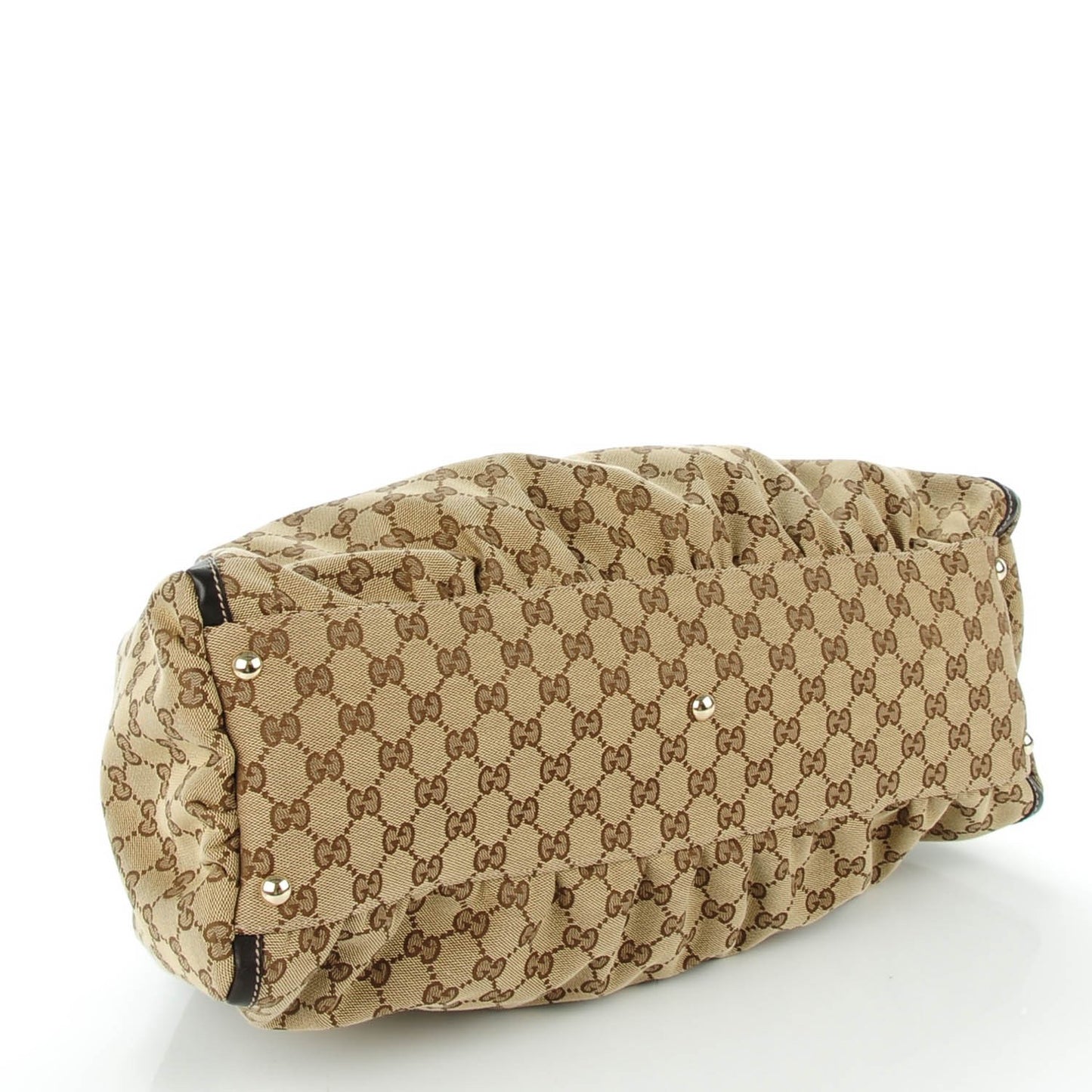 Monogram Large D Gold Hobo Dark Brown