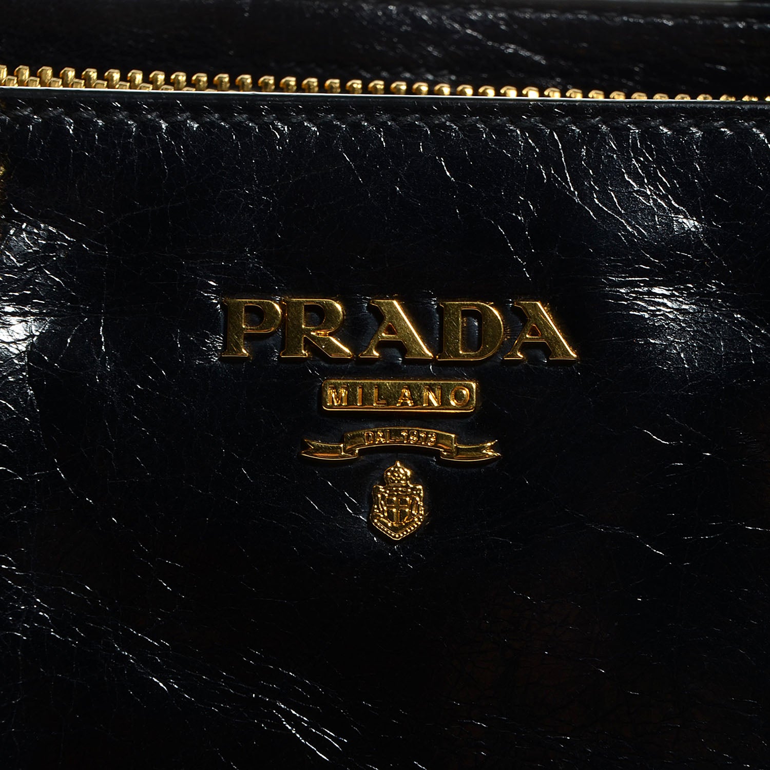 Prada Vitello Shine Tote Nero Black 3 of 12