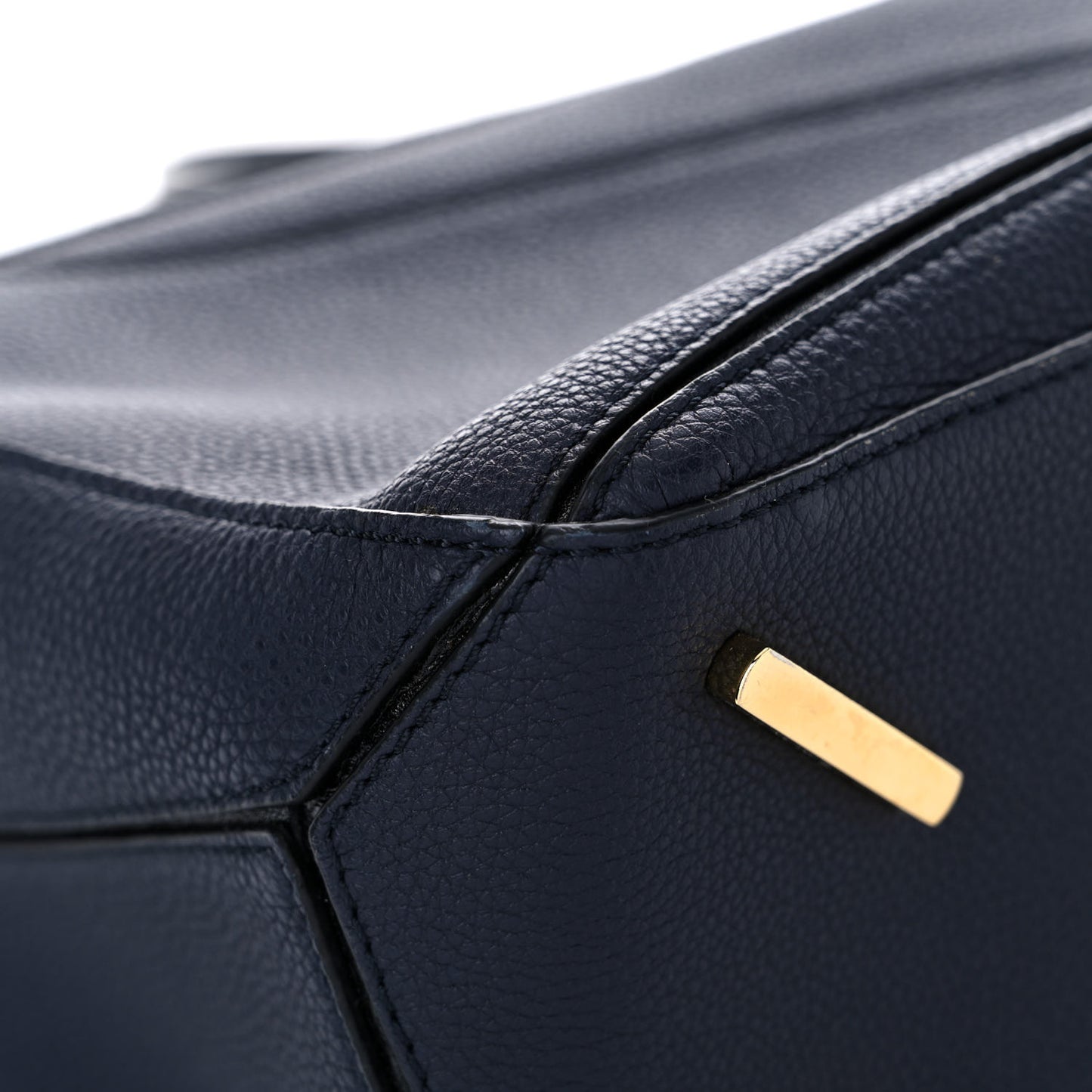 Calfskin Medium Puzzle Bag Midnight Blue Black