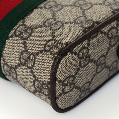 Gucci GG Supreme Monogram Web Mini Ophidia Messenger Brown 9 of 12