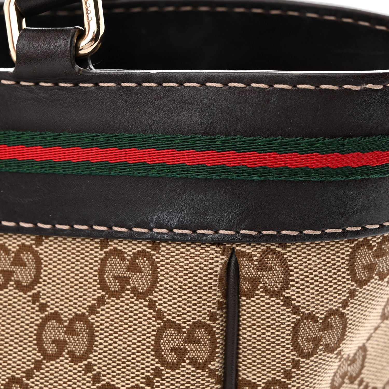 Gucci Monogram Web Medium Mayfair Tote Dark Brown 12 of 18