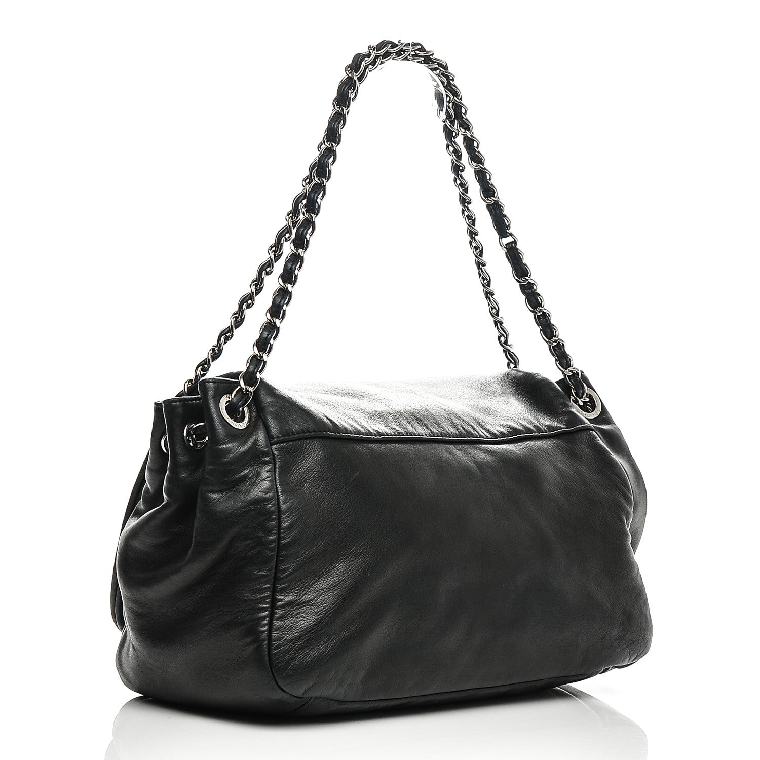 Chanel Lambskin CC Disc Accordion Flap Black 3 of 9