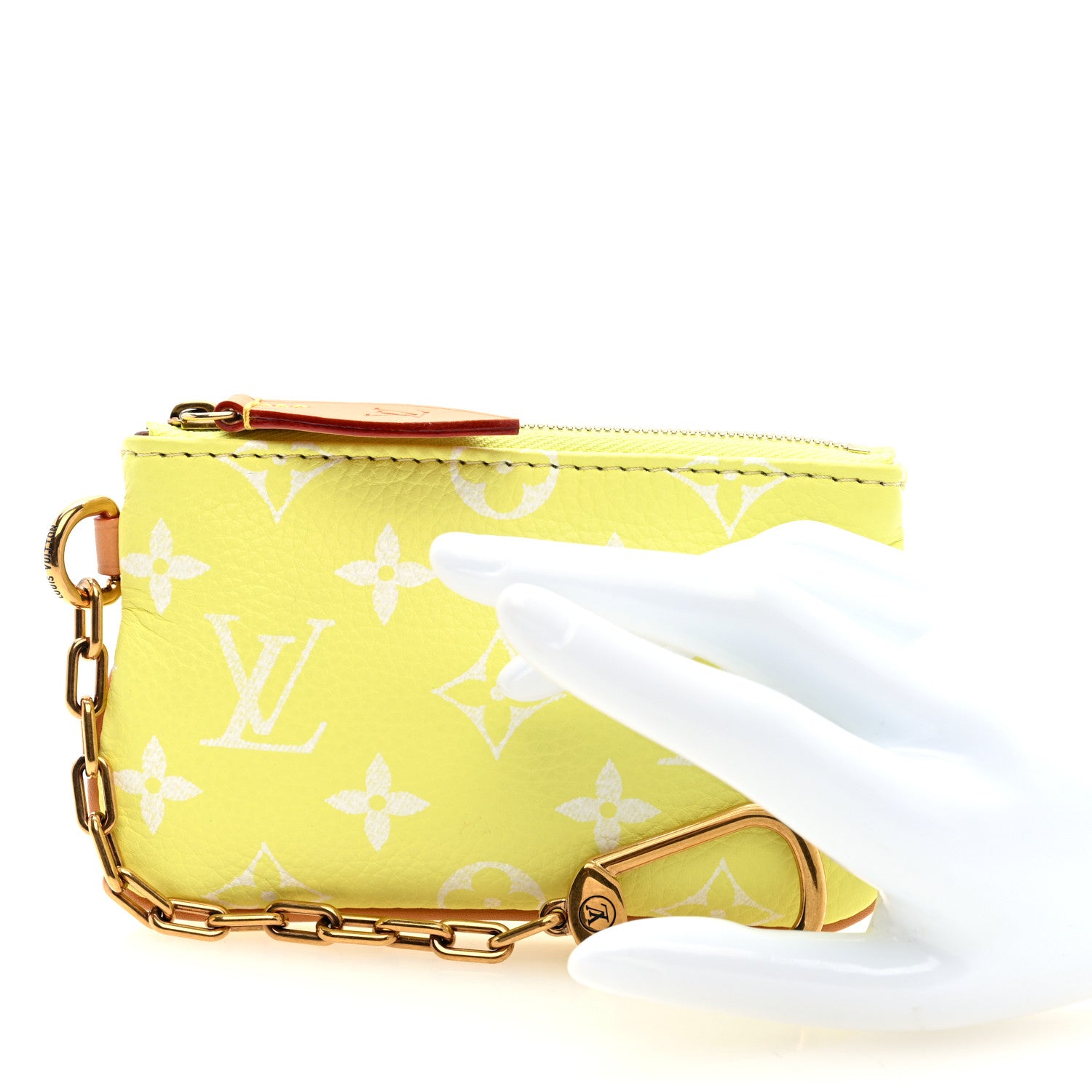 Louis Vuitton Calfskin Monogram P9 Pouch Lemonade Yellow 4 of 6