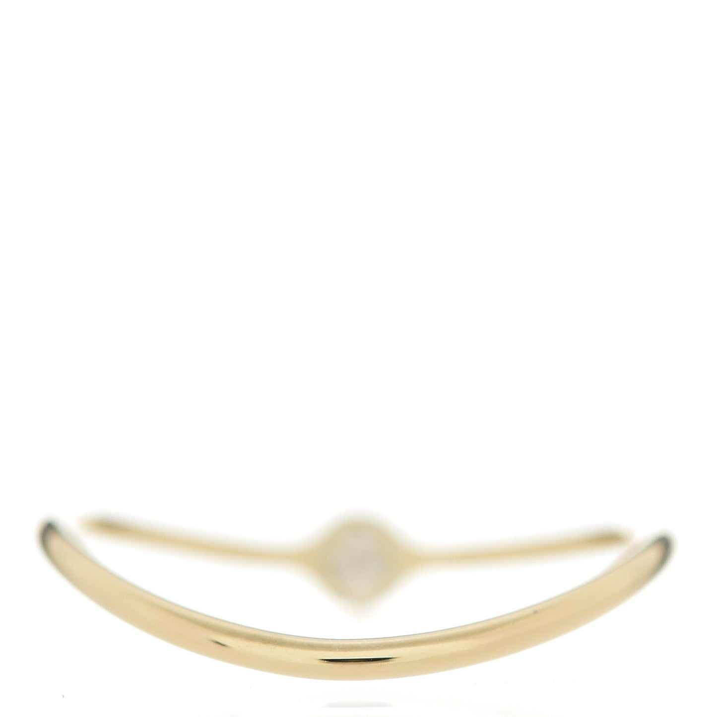 18K Yellow Gold Diamond Elsa Peretti Single-Row Wave Ring 49 5
