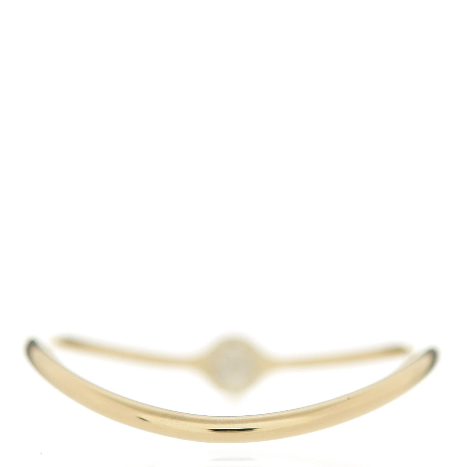 Tiffany 18K Yellow Gold Diamond Elsa Peretti Single-Row Wave Ring 49 5 3 of 3