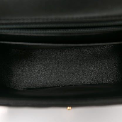 Chanel Lambskin Chevron Quilted Mini Square Flap Black 5 of 11