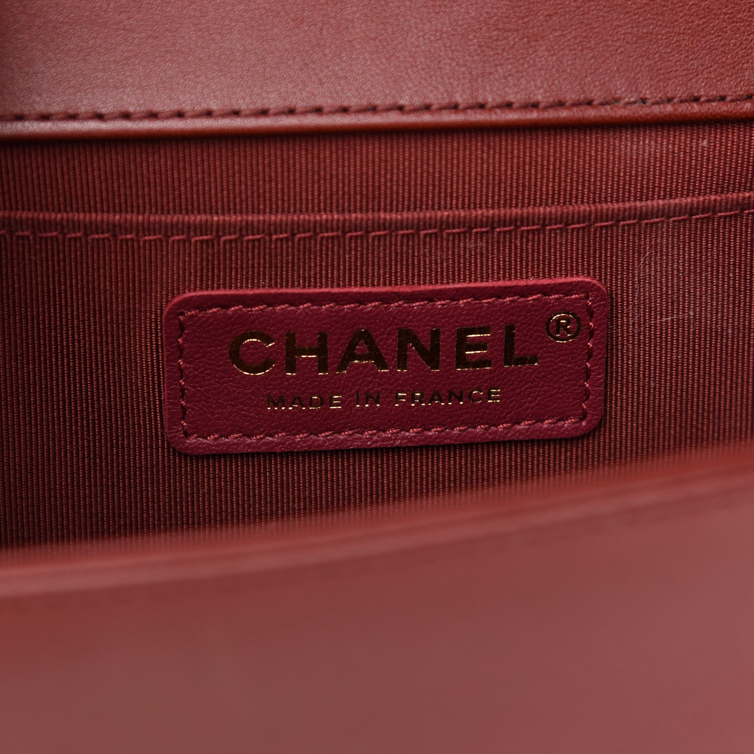 Chanel Lambskin Quilted Medium Boy Flap Dark Red 6 of 13